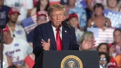 Earlier on Monday, Trump claimed that Iran was "completely collapsing" as his administration intensified