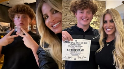 KJ Biermann, the 15-year-old son of Kim Zolciak from The Real Housewives of Atlanta and former NFL