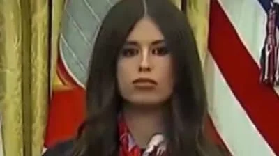 Jayme Franklin's Oval Office appearance with Trump sparks meme frenzy: 'AI Bobblehead Barbie'
