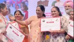 Delhi Chief Minister Rekha Gupta on Wednesday launched the Delhi Lakshmi Yojana at Talkatora