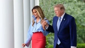 President Donald Trump and First Lady Melania Trump made their first public appearance together in weeks