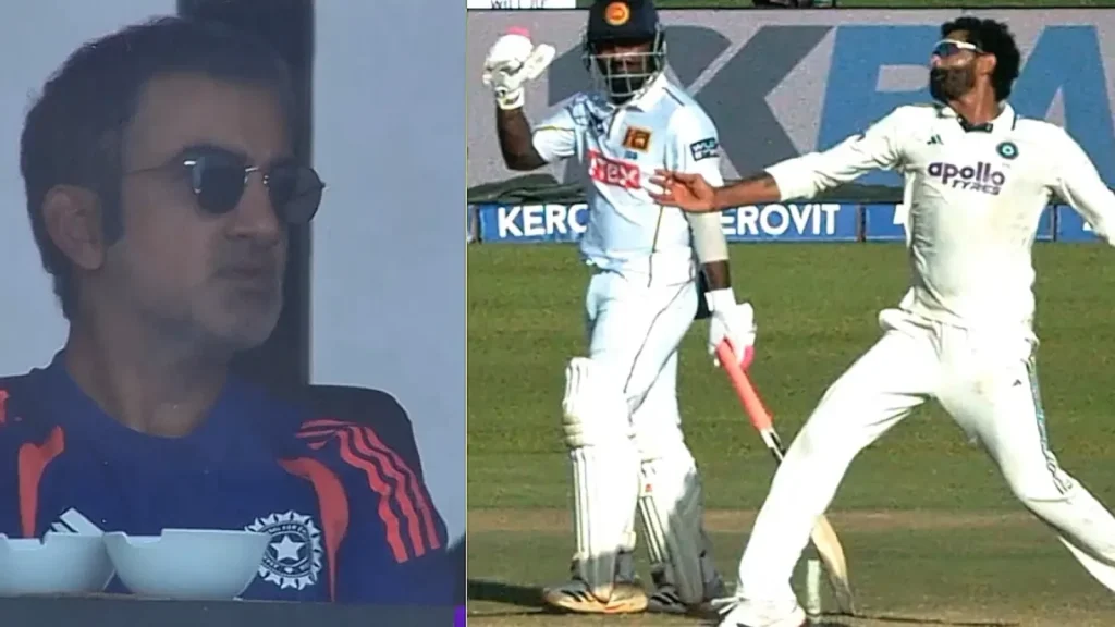 Indian cricket team head coach Gautam Gambhir was left frustrated after Ravindra Jadeja 's no-ball