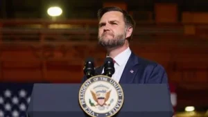 Vice President JD Vance addressed an audience in Middletown, Ohio, on Friday, emphasizing the negative