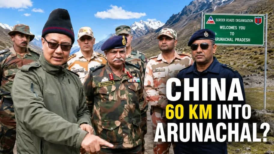 Union Minister Kiren Rijiju has rejected claims that China entered 60 km into Arunachal Pradesh, saying