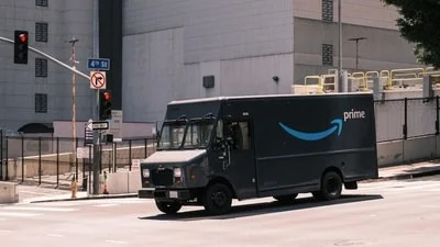 A surveillance video showing an alleged assault by an Amazon delivery driver at a California gas station
