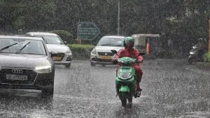 Heavy rain hit parts of Delhi and the National Capital Region on Monday afternoon, bringing relief
