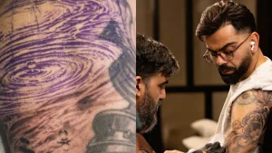 Former India captain Virat Kohli has added another tattoo to his collection ahead of the ODI