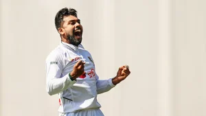 In a stunning display of bowling, Bangladesh spinner Mehidy Hasan Miraz's delivery to dismiss