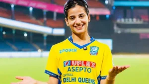 Medhavi Bidhuri has been grabbing headlines for her wicket celebration during the Women's Delhi Premier
