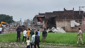 Three people were killed and five others injured after a massive explosion at a firecracker