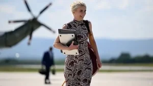 Natalie Harp, an aide to President Donald Trump , has gained significant attention this week