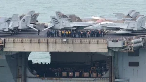 Eight US Navy personnel onboard the USS Abraham Lincoln carrier attempted suicide during its
