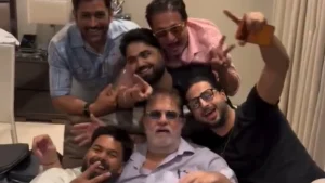 Former India captain MS Dhoni and wicketkeeper-batter Rishabh Pant were seen partying together