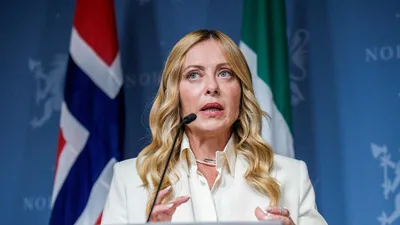 Meloni, addressing an annual gathering of the youth wing of her Brothers of Italy party, said