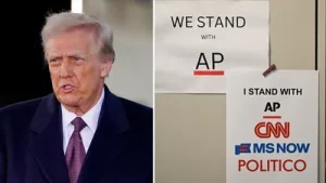 Trump's speech inaudible during White House event as CNN boycotts coverage; NYT argues 'will not