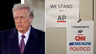 Trump's speech inaudible during White House event as CNN boycotts coverage; NYT argues 'will not