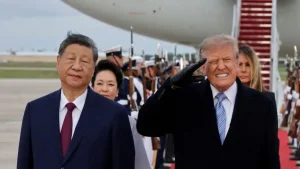 US President Donald Trump on Thursday welcomed Chinese President Xi Jinping, Madame Peng