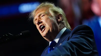 Trump told the Dallas crowd that he has won the presidency three times, referring