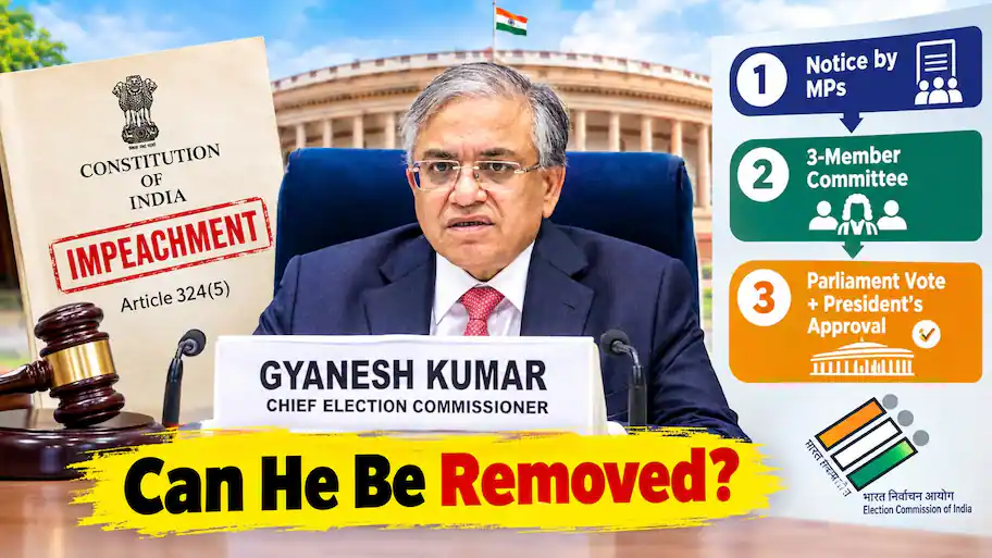 Gyanesh Kumar, the Chief Election Commissioner (CEC), is tough to oust since his removal