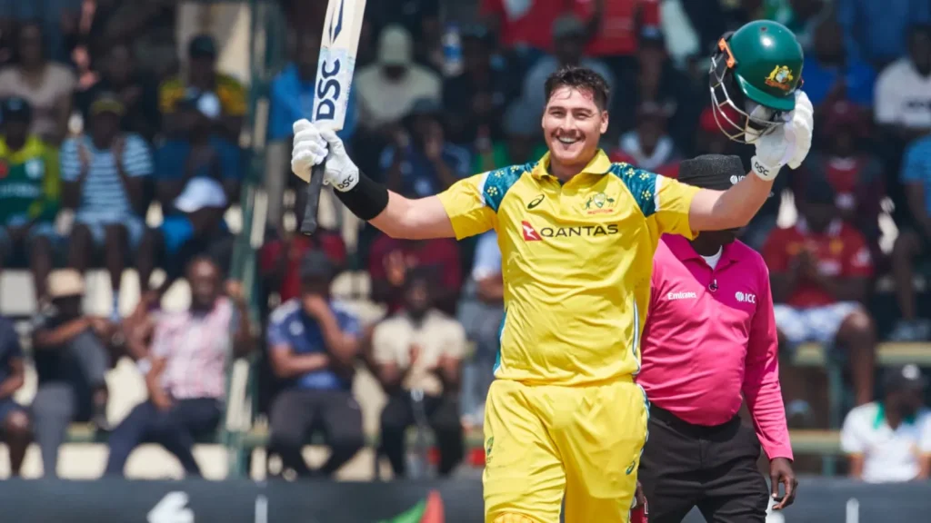 Matt Renshaw scored a maiden one-day international century as world champions Australia beat