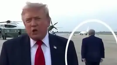 A video circulating on X claims to show a "body double" for former President Donald Trump