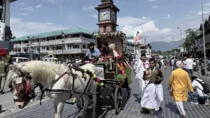 Kashmiri Pandits who travelled from different parts of the country joined local participants