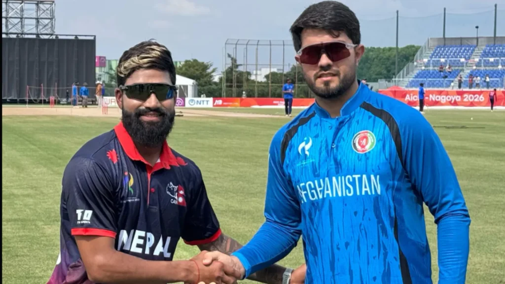 Afghanistan are struggling against Nepal in a Group A match — Nepal vs Afghanistan Asian Games