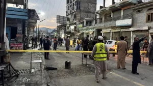 At least 12 security personnel were killed and 30 others injured after a bomb exploded near