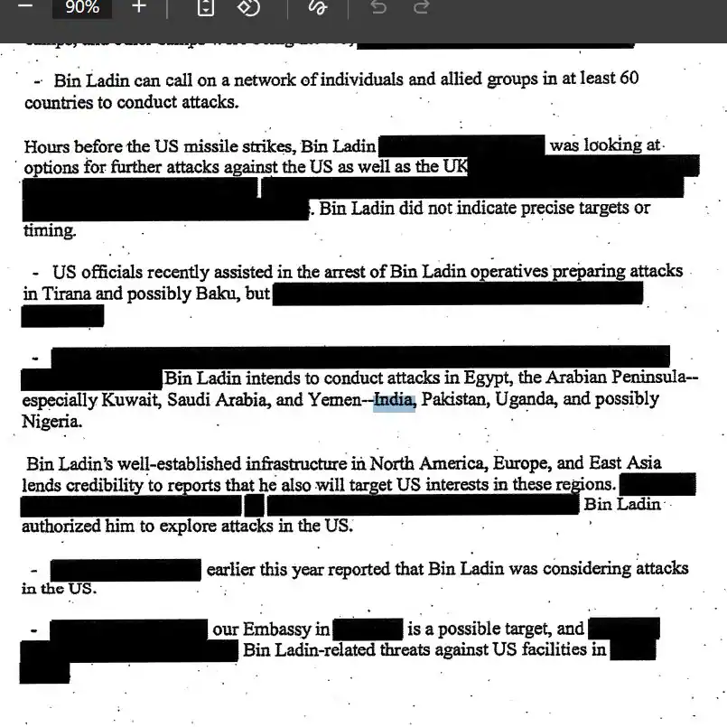 India was among the countries that former al-Qaeda chief Osama bin Laden had once considered