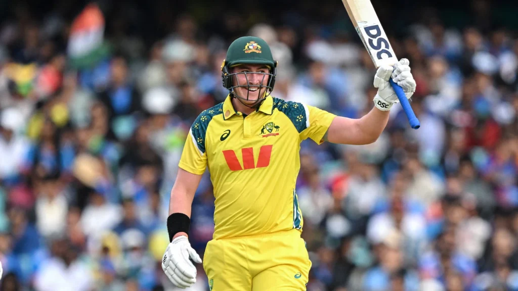 Renshaw's century made him the first Aussie to score an ODI century batting at No