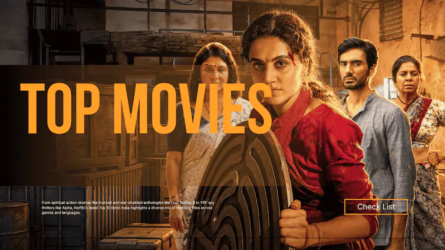 Here is a closer look at the current Netflix Top 10 movies trending in India: The third