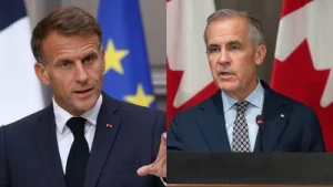 French President Emmanuel Macron is scheduled to meet with Canadian Prime Minister Mark Carney