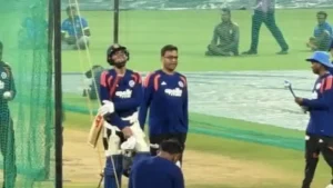 Captain Shubman Gill sustained a blow to his right elbow during a net session at the Greenfield
