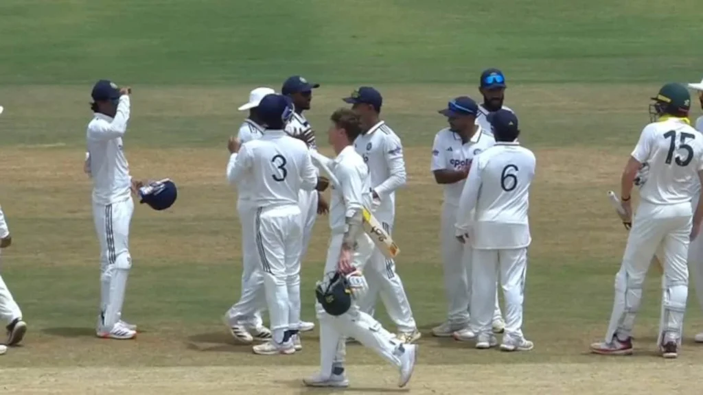 India A 334 & 199 beat Australia A 171 & 200 all out in 55.1 overs Fergus O'Neill 47; Anshul