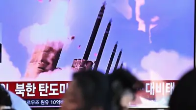 North Korea fired two missiles into the East Sea on Sunday, with the introduces taking place