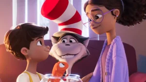 Bill Hader leads the voice cast as The Cat in the Hat