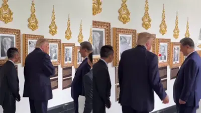 Chinese President Xi Jinping broke into rare laughter during his White House tour on Thursday