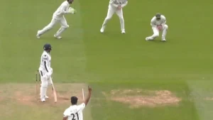 Auqib Nabi 's toil in his first County Championship match for Surrey against Yorkshire produced