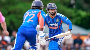Shreyas Iyer top-scored with 16, while Japan's Charlie Hara-Hinze claimed 2/17 and Ibrahim