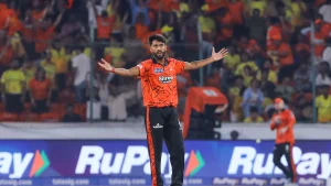 Praful Hinge's three-wicket opening over while turning out for Sunrisers Hyderabad