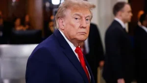President Donald Trump criticized CNN correspondent Kaitlan Collins shortly before his address