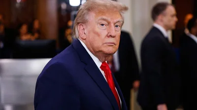 President Donald Trump criticized CNN correspondent Kaitlan Collins shortly before his address