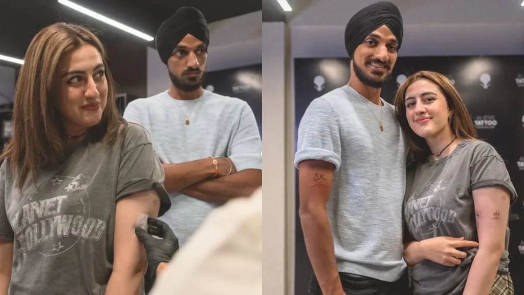 Arshdeep Singh and Samreen Kaur now have matching tattoos, and what's worth noting is that