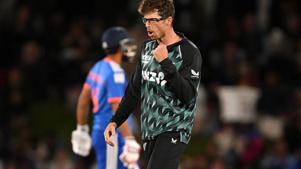 New Zealand skipper Mitchell Santner made history during the second T20I against India