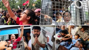 Around 7,000 people were detained across the Capital on Saturday as police prevented a protest