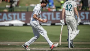 Playing his 24th Test, Jansen became the joint-fourth fastest South African to reach 100 Test