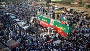 Khan’s Pakistan Tehreek-e-Insaf party, or PTI, and the federal government were in talks