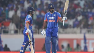 Sanju Samson roared back to form with a blistering 82 before Shreyas Iyer and Tilak Varma 's