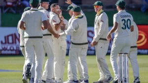 Scott Boland bowled Australia into a strong position after a lengthy rain delay on the second