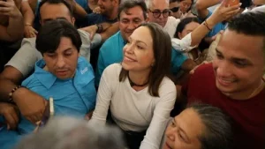 Opposition activists have accused Venezuela’s government of blocking Machado’s return, a claim